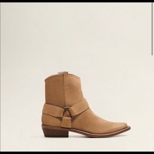 Mango low cowboy boots suede nwt buckle new never worn size 39
